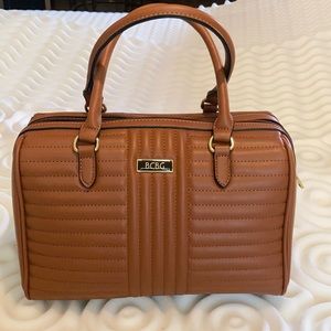 Timeless BCBG brown satchel handbag!